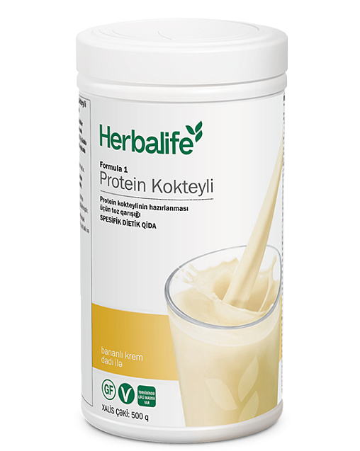 Protein kokteyli Formula 1 bananlı krem dadı ilə 