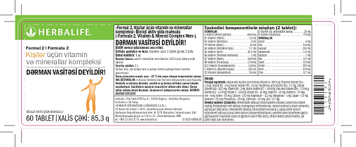 Formula 2. Kişilər üçün vitamin və minerallar kompleksi