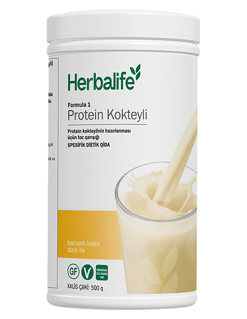 Protein kokteyli Formula 1 bananlı krem dadı ilə 